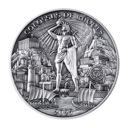 The Colossus of Rhodes 100g Silver Coin 2027 MDM