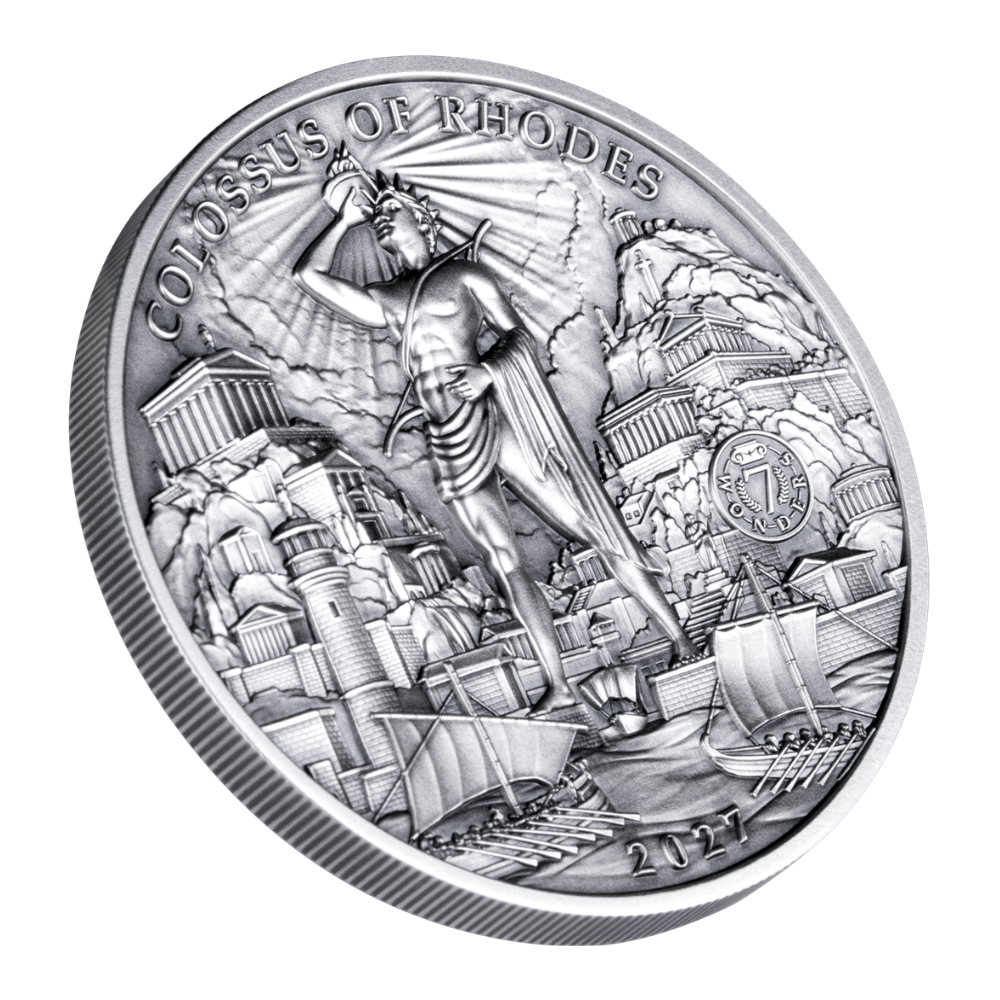 The Colossus of Rhodes 100g Silver Coin 2027 MDM