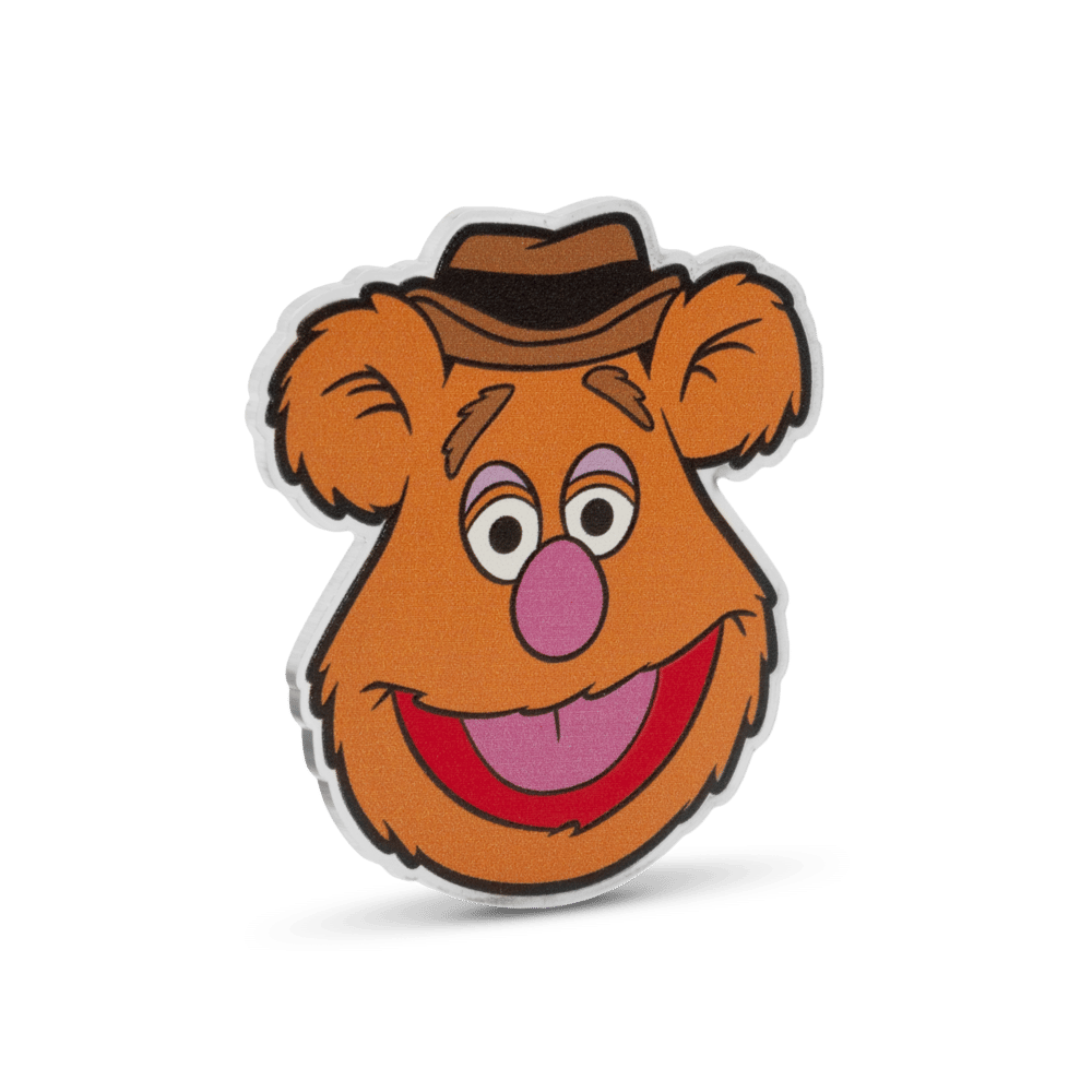 Disney The Muppets Fozzie Bear Silver Coin reverse oblique - Agoro by New Zealand Mint