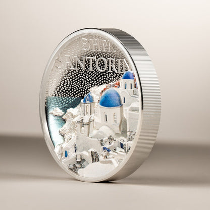 The Architectures of the World Santorini 2 Oz Fine Silver Coin pic1 royal Canadian Mint
