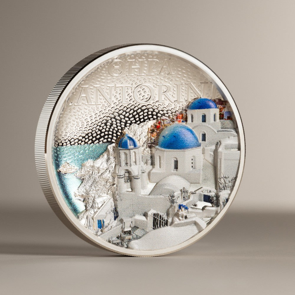 The Architectures of the World Santorini 2 Oz Fine Silver Coin pic3 royal Canadian Mint