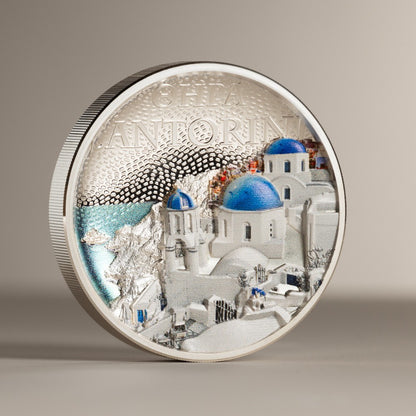 The Architectures of the World Santorini 2 Oz Fine Silver Coin pic3 royal Canadian Mint