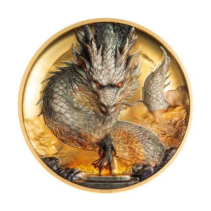 Thunder Dragon Gilded 5 Oz Silver Coin 2026 Parthava Coin CIT Coin Invest AG
