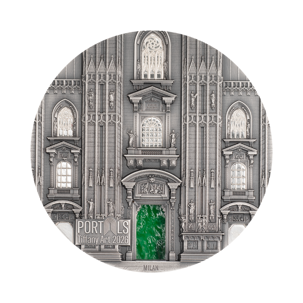 Tiffany Art Portals Milan & Prague 3 oz Silver Coin 2026
