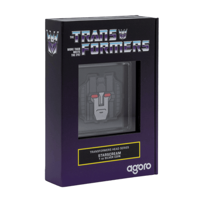 Transformers Heads Starscream Silver Coin