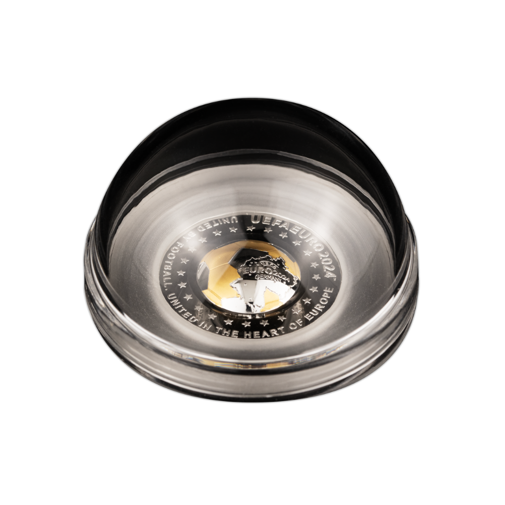UEFA EURO Dome Shape Silver Coin 100 Tenge Kazakhstan 2024