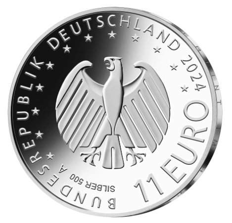 UEFA EURO FOOTBALL Silver Coin €11 Euro Germany 2024