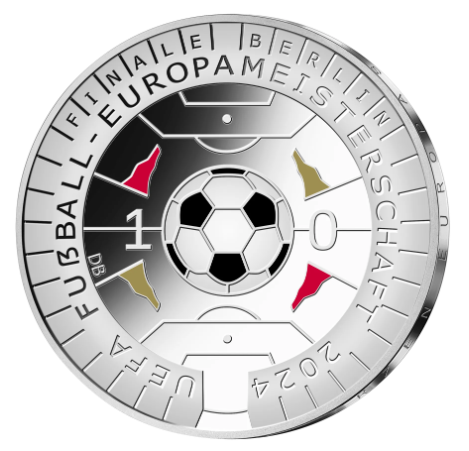 UEFA EURO FOOTBALL Silver Coin €11 Euro Germany 2024