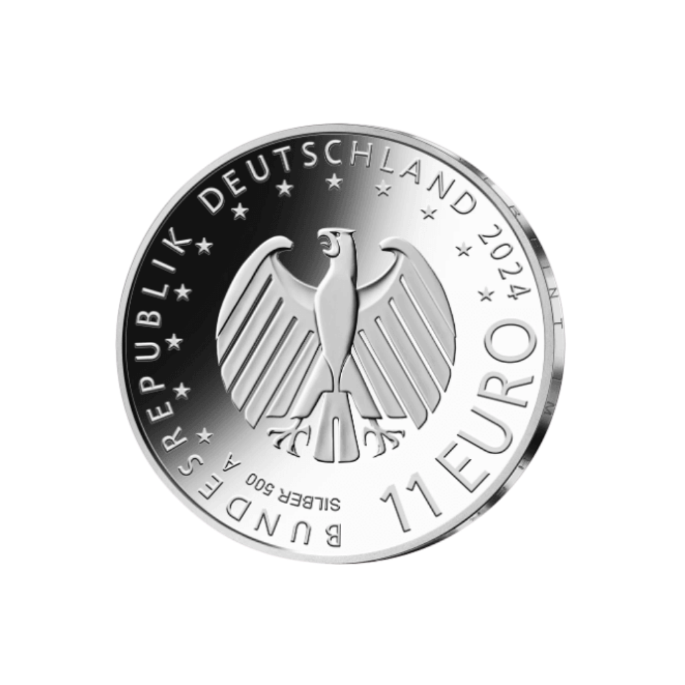 UEFA EURO FOOTBALL Silver Coin €11 Euro Germany 2024