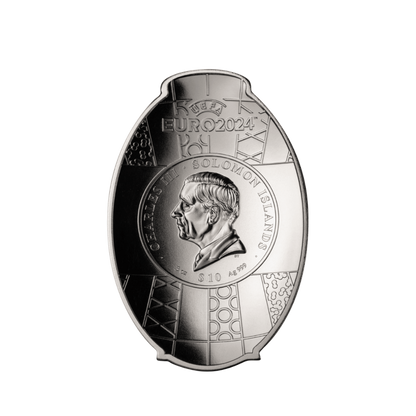 UEFA OFFICIAL TROPHY 3 Oz Silver Coin $10 Solomon Islands 2024