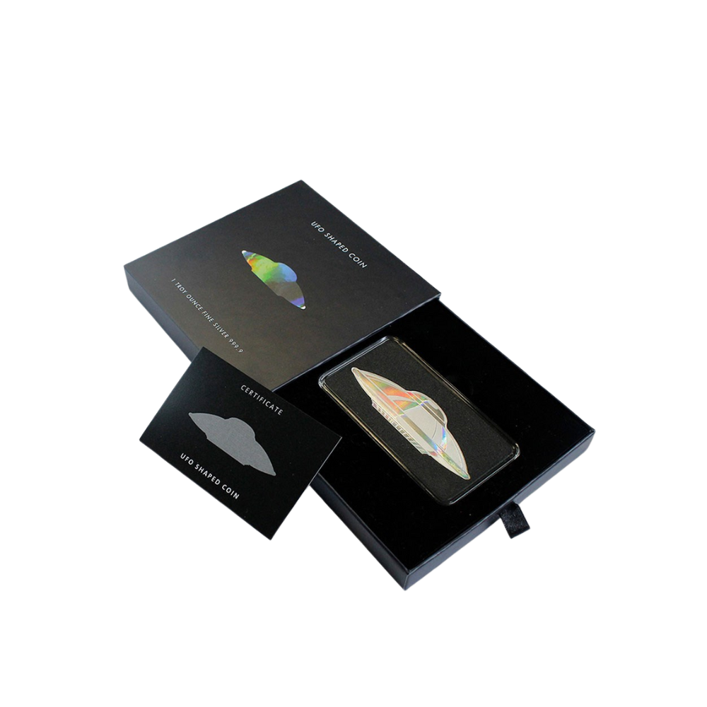 UFO Alien Hologram 1 Oz Silver Coin $2 Solomon Islands 2020