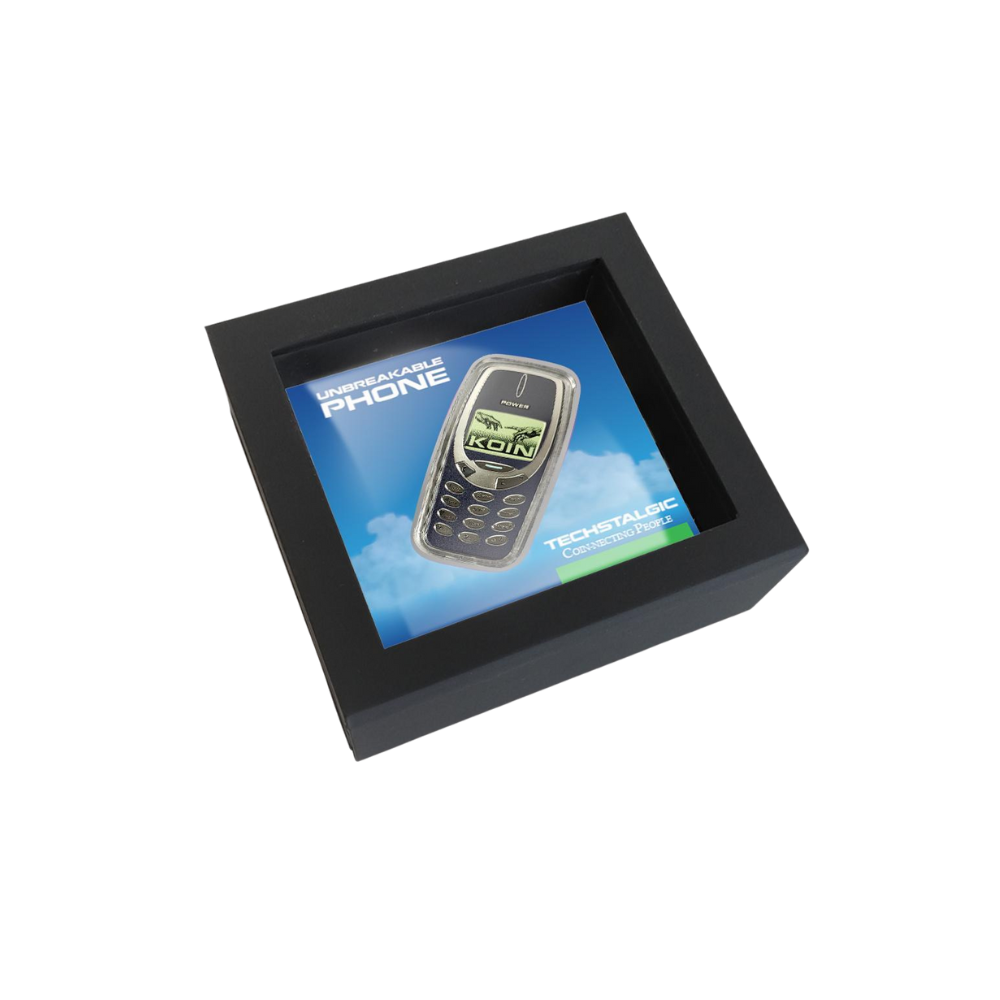 UNBREAKABLE PHONE Colored Gilded TechStalgic 2 Oz Silver Coin $2 Niue 2025