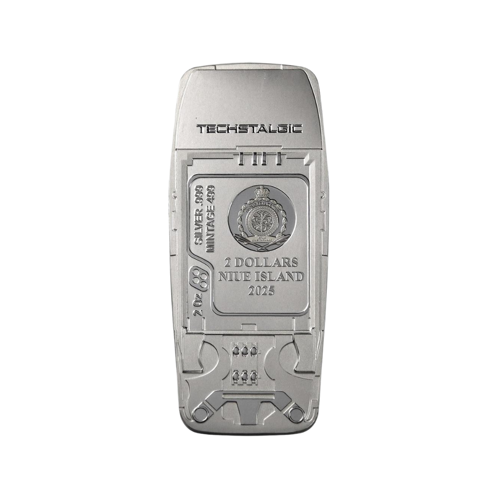 UNBREAKABLE PHONE TechStalgic 2 Oz Silver Coin $2 Niue 2025