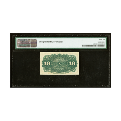 US 10 Cent Fr#1257 Fourth Issue Fractional Currency PMG 65 Gem Uncirculated EPQ