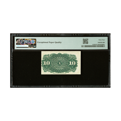 US 10 Cent Fr#1258 Fourth Issue Fractional Currency PMG 64 Choice Uncirculated EPQ
