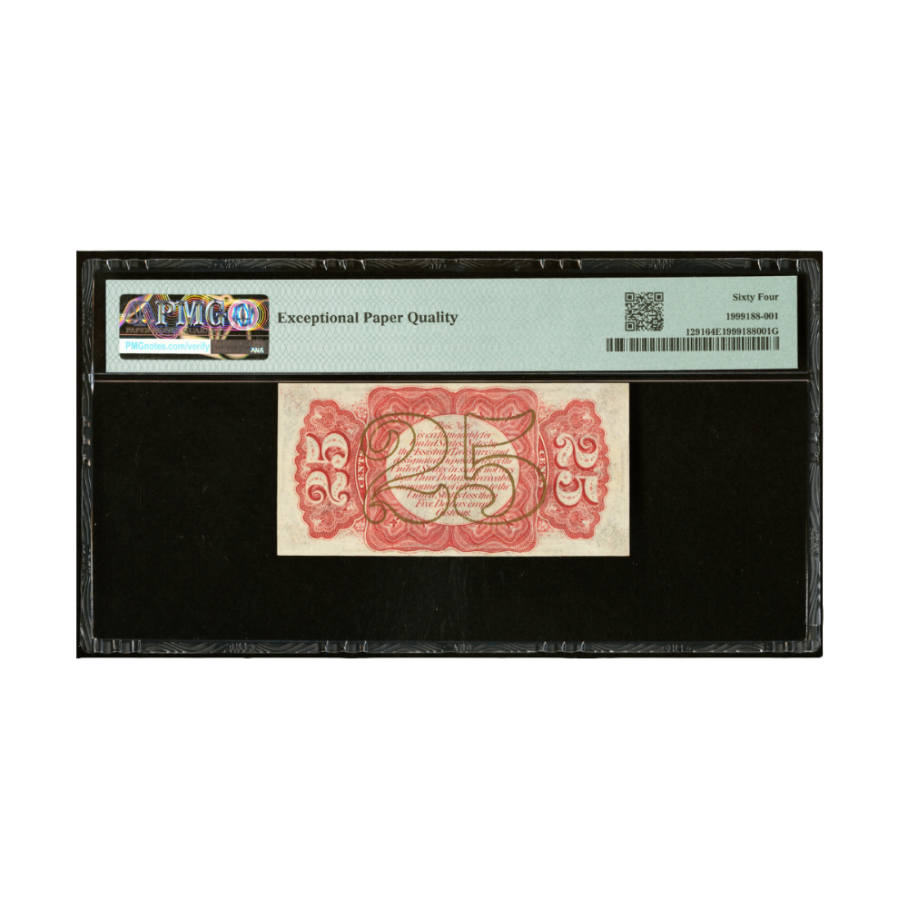 US 25 Cent Fr#1291 Third Issue Fractional Currency PMG 64 Choice Uncirculated EPQ