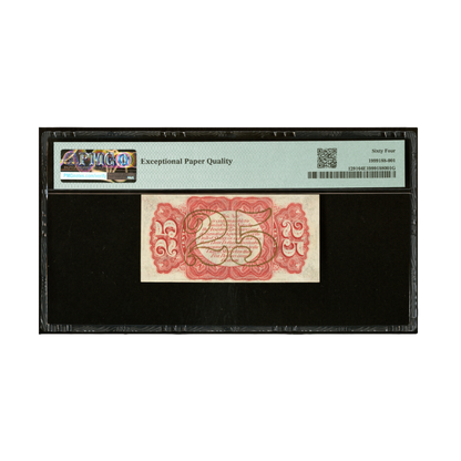 US 25 Cent Fr#1291 Third Issue Fractional Currency PMG 64 Choice Uncirculated EPQ