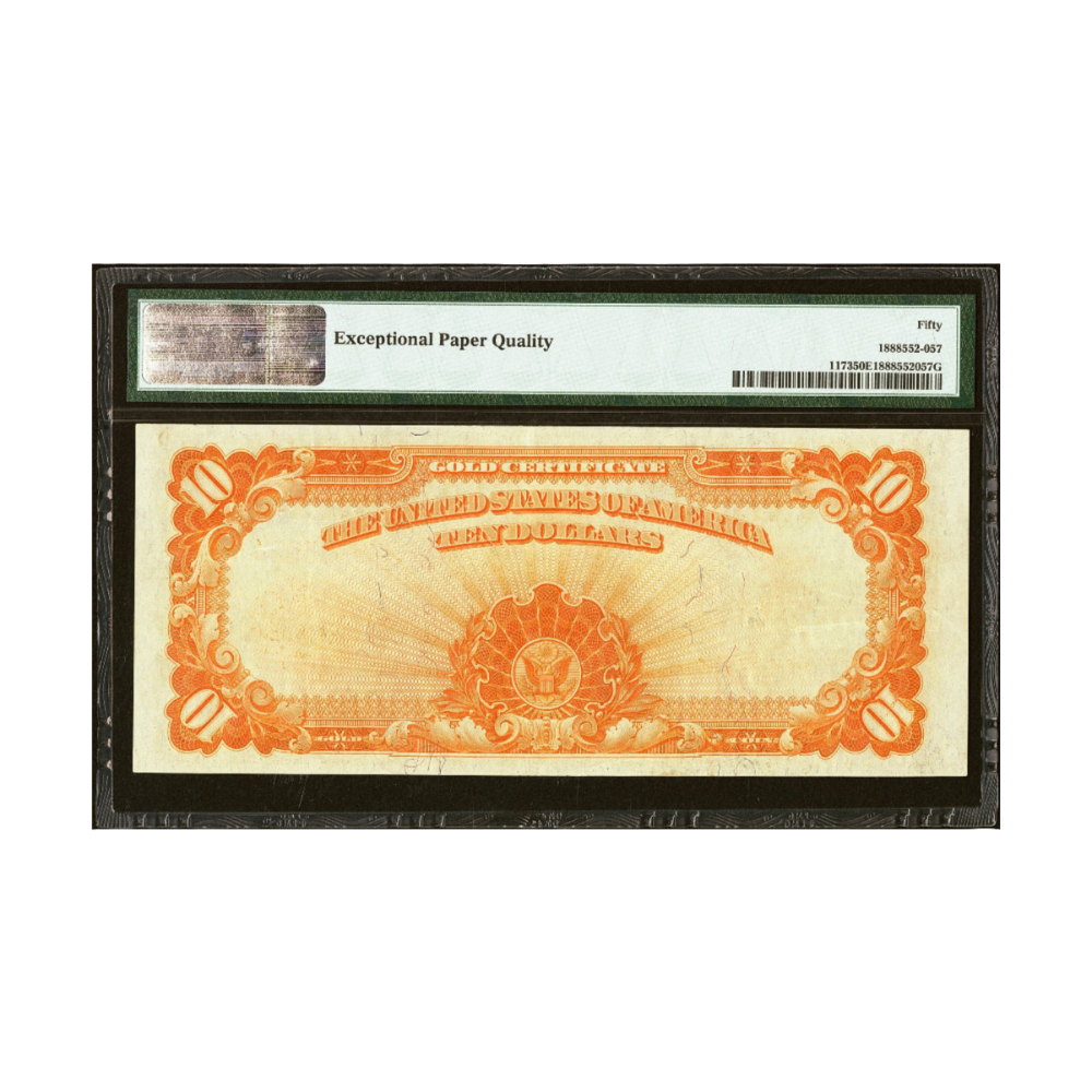 US $10 1922 Fr#1173 Gold Certificate PMG 50 About Uncirculated EPQ