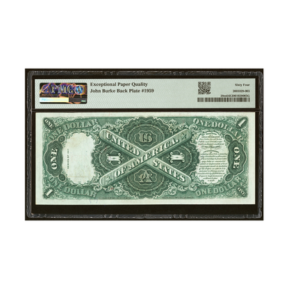 US $1 1917 Fr#39m Mule Legal Tender Note PMG 64 Choice Uncirculated EPQ