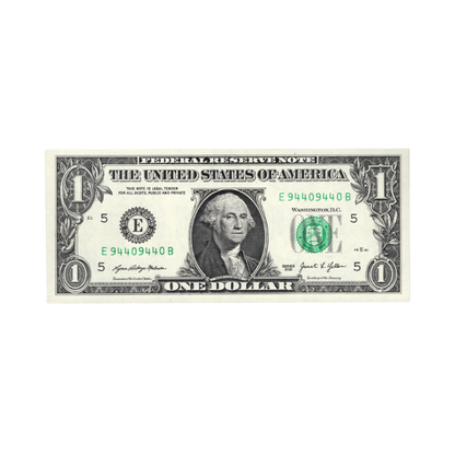 US $1 2021 Federal Reserve Note Repeater Serial Number E94409440B Fr. 3007-E UNC