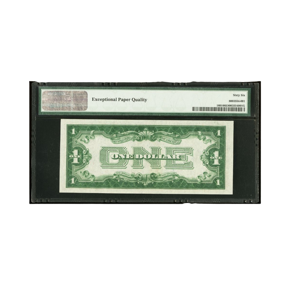 US $1 Fr#1601 1928A Silver Certificate PMG Gem Uncirculated 66 EPQ