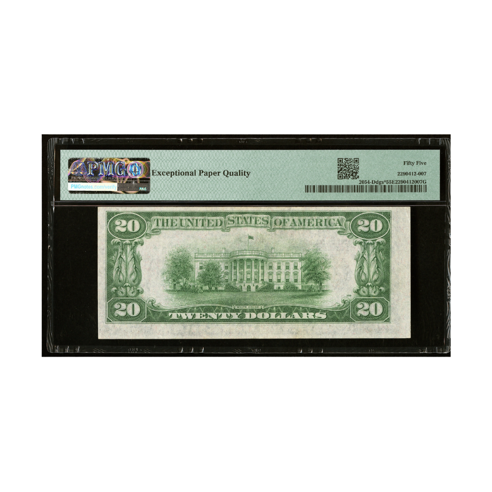 US $20 1934 Federal Reserve Note Cleveland ✯ Star PMG AU 55 EPQ