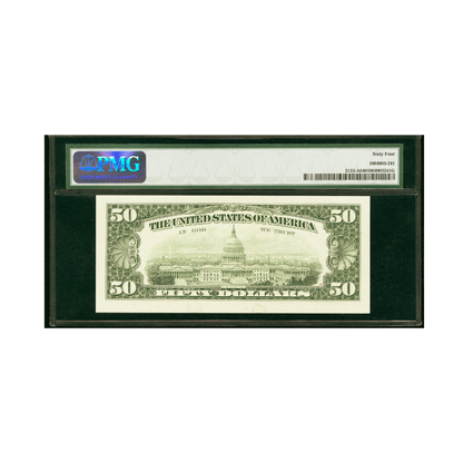 US $50 1988 Federal Reserve Note Boston PMG Choice UNC 64