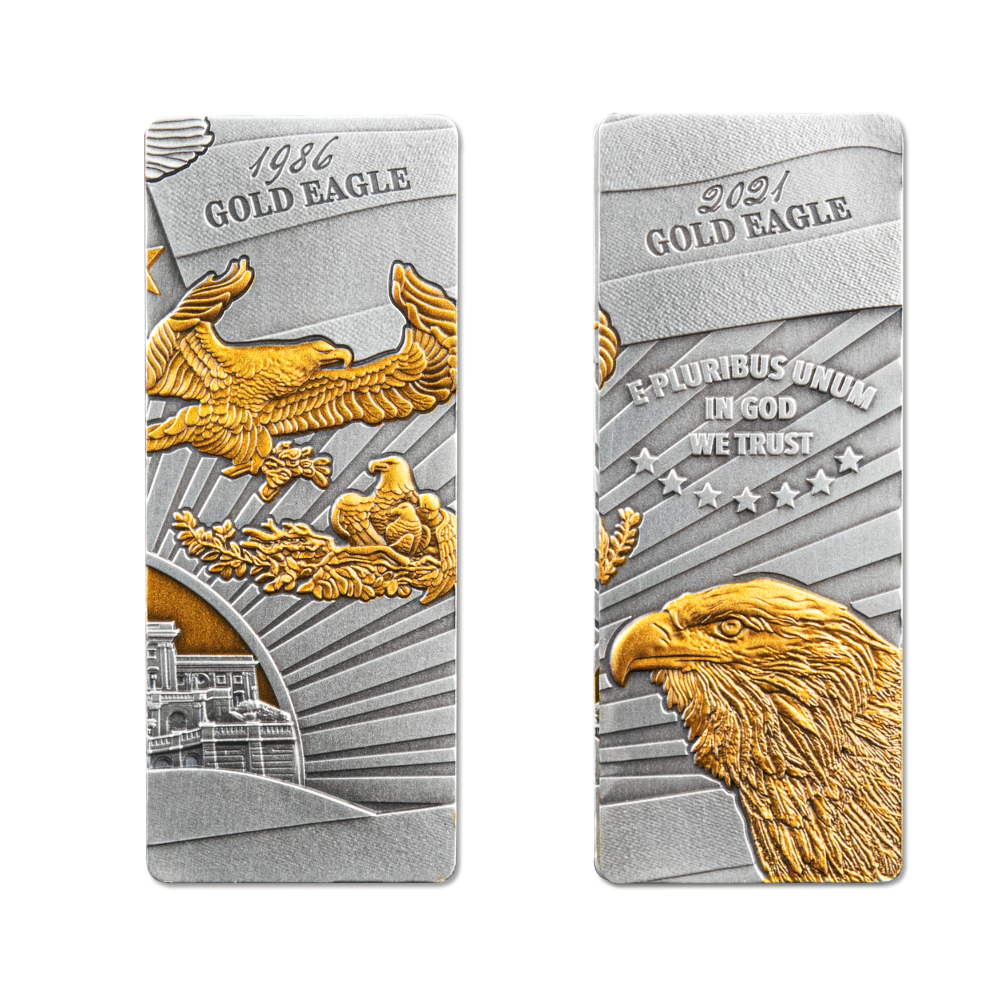 AMERICAN EAGLE Set 4x1 Oz Silver Coins $5 Barbados 2023