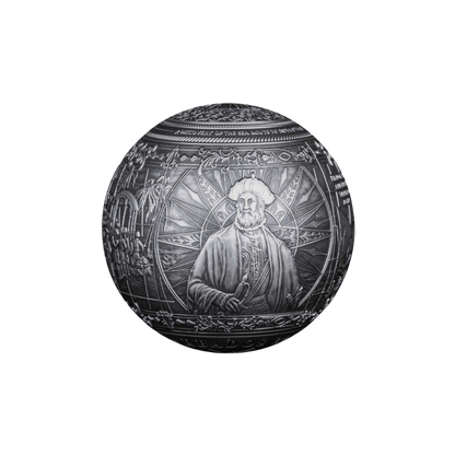 VASCO DA GAMA 1 Kilo Spherical Silver Coin $25 Barbados 2025