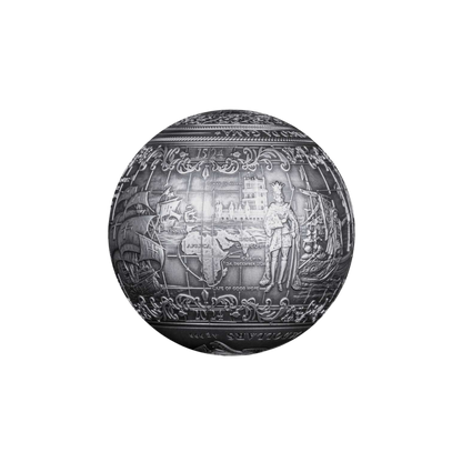 VASCO DA GAMA 1 Kilo Spherical Silver Coin $25 Barbados 2025