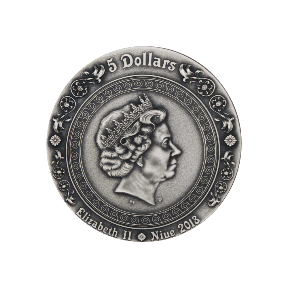 VICTORIA AND NIKE Strong and Beautiful Goddesses 2 Oz Silver Coin $5 Niue 2018