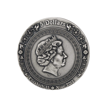 VICTORIA AND NIKE Strong and Beautiful Goddesses 2 Oz Silver Coin $5 Niue 2018