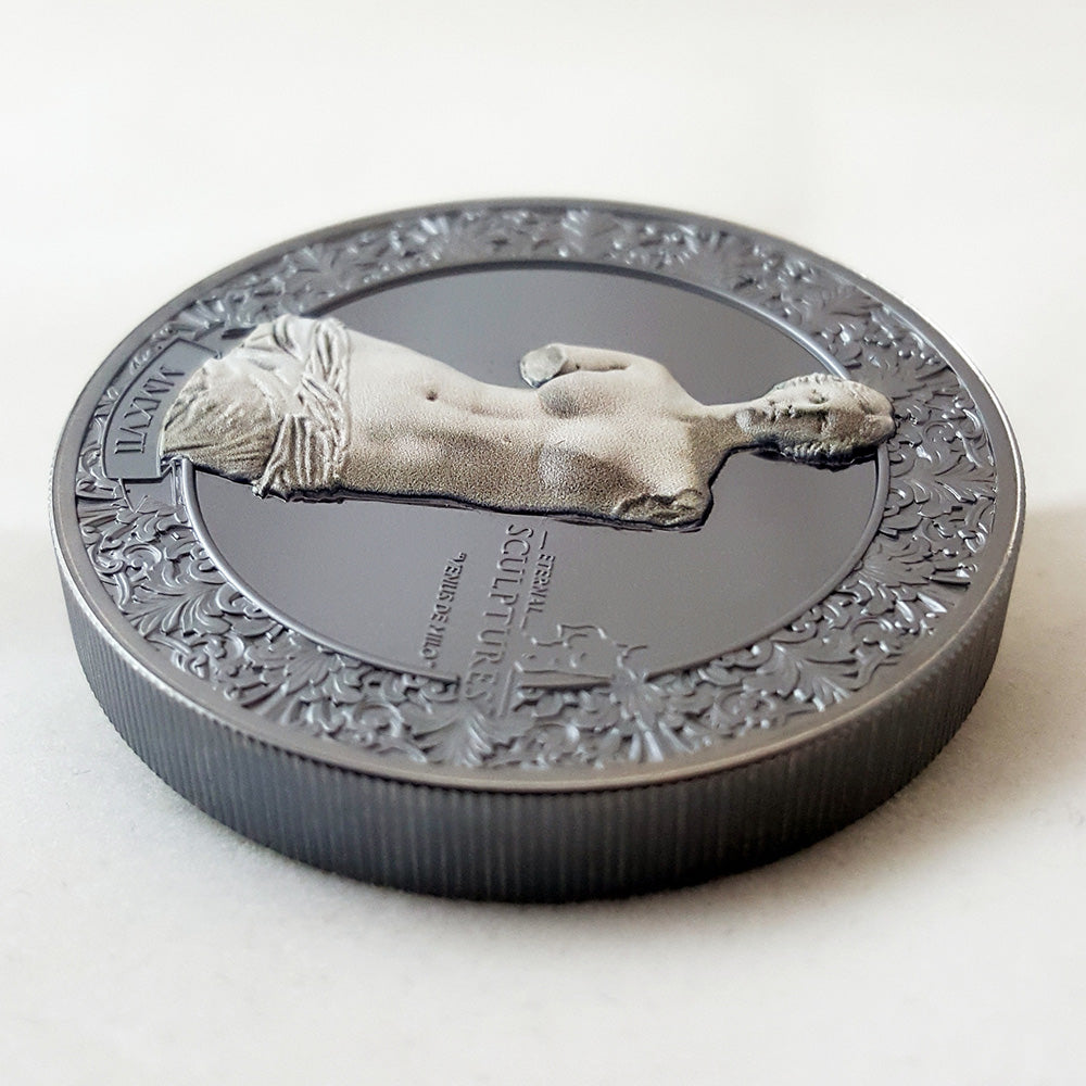 VENUS DE MILO Eternal Sculptures Aphrodite 2 Oz Silver Coin $10 Palau 2017