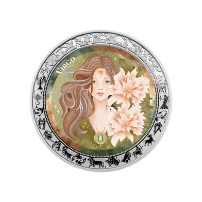 Virgo Aquarelle Zodiac series 1 Oz Silver Coin 2026 PopCoins
