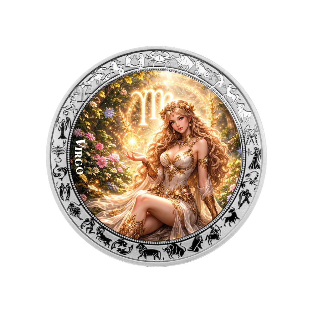 Virgo Goddesses Zodiac series 1 Oz Silver Coin 2026 PopCoins
