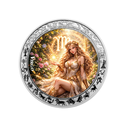 Virgo Goddesses Zodiac series 1 Oz Silver Coin 2026 PopCoins