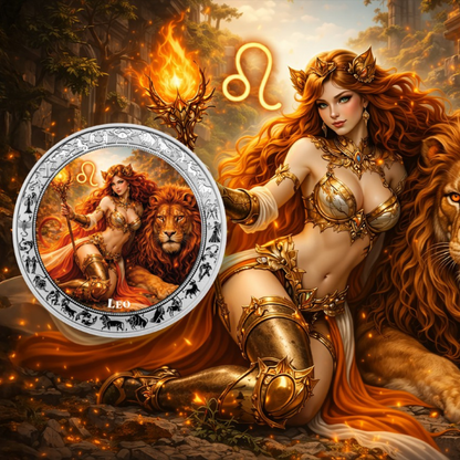 Leo Goddesses Zodiac series 1 Oz Silver Coin 2026 PopCoins