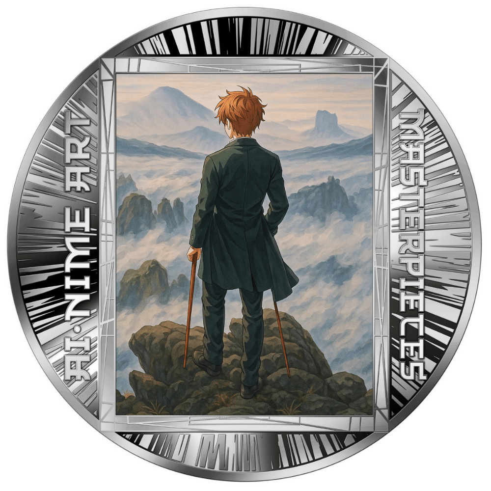 Wanderer Above The Sea of Fog AI-nime Art Masterpieces Silver Coin 2025 reverse popcoins parthava coin