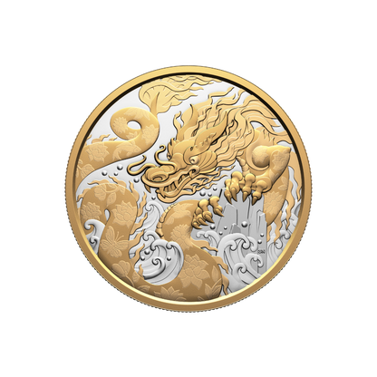 WATER DRAGON 5 Oz Silver Coin $50 Canada 2025