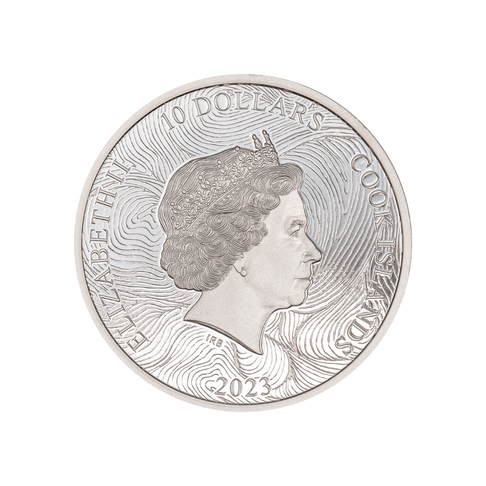 WAVE Silverland 2 Oz Silver Coin $10 Cook Islands 2023