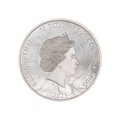 WAVE Silverland 2 Oz Silver Coin $10 Cook Islands 2023