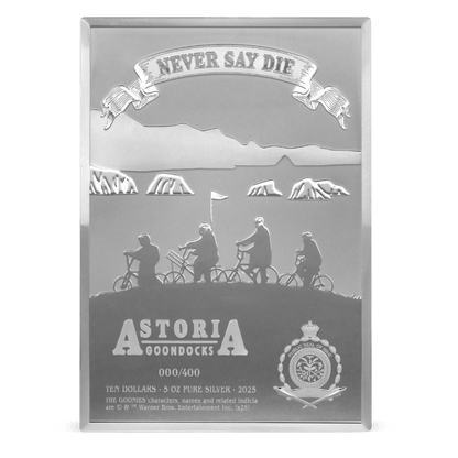 The Goonies Movie Poster Pure Silver Collectible obverse Agoro