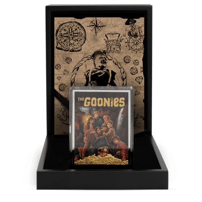 The Goonies Movie Poster Pure Silver Collectible box Agoro