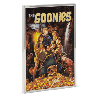 The Goonies Movie Poster Pure Silver Collectible reverse Agoro