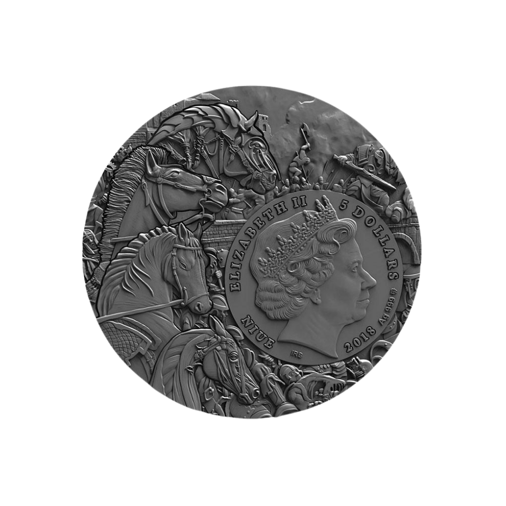 WHITE HORSE Four Horsemen of the Apocalypse 2 Oz Silver Coin $5 Niue 2018