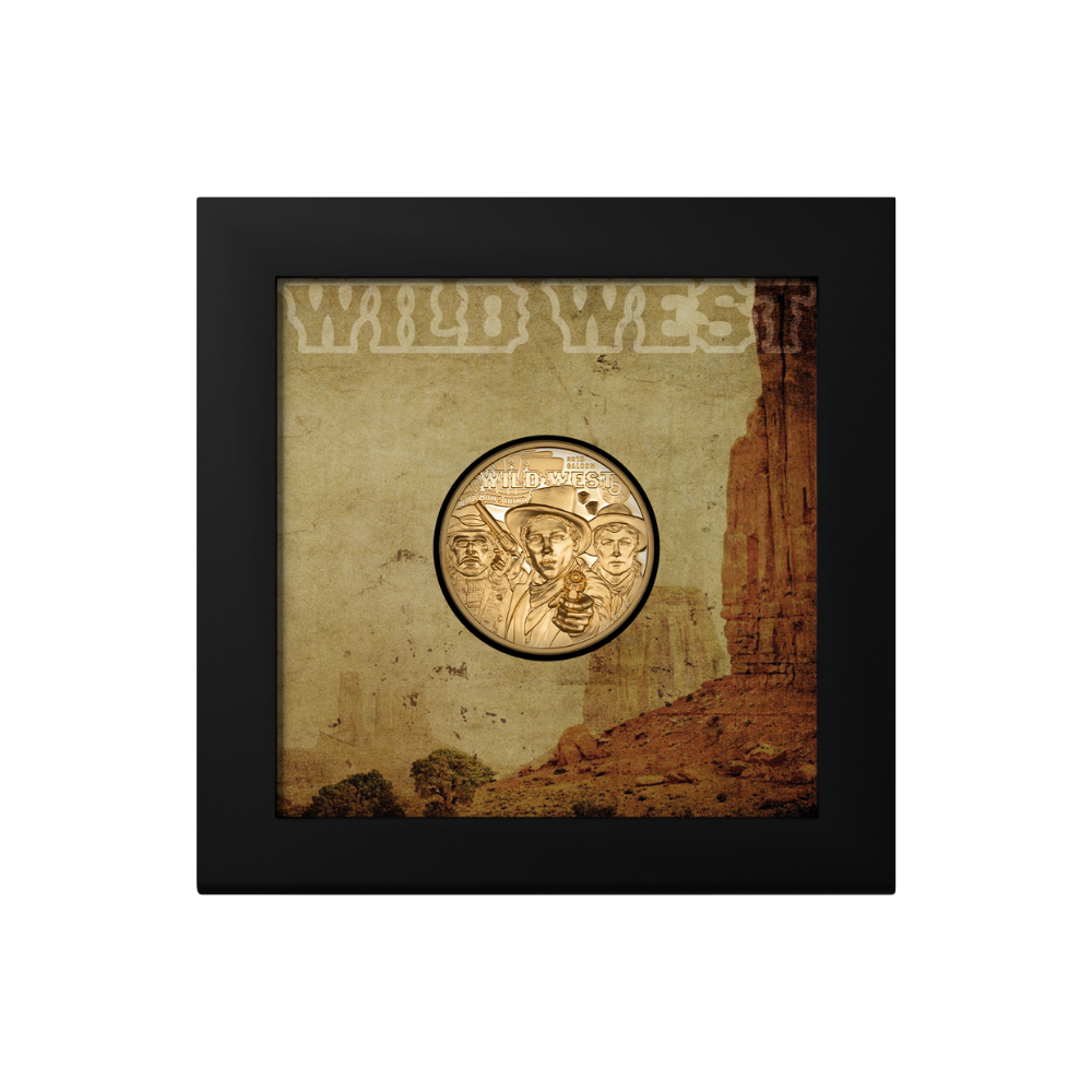 WILD WEST Legends 1 Oz Gold Coin $250 Cook Islands 2024