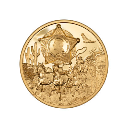 WILD WEST Legends 1 Oz Gold Coin $250 Cook Islands 2024