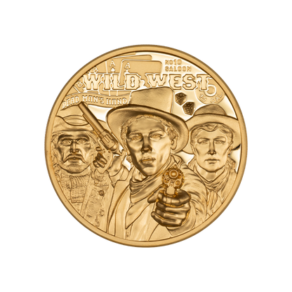 WILD WEST Legends 1 Oz Gold Coin $250 Cook Islands 2024