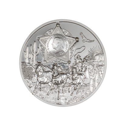 WILD WEST Legends 1 Oz Silver Coin $5 Cook Islands 2024