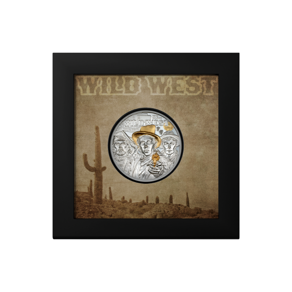 WILD WEST Legends 3 Oz Silver Coin $20 Cook Islands 2024
